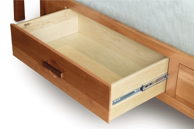 Berkeley Bed with Storage close up of open drawer