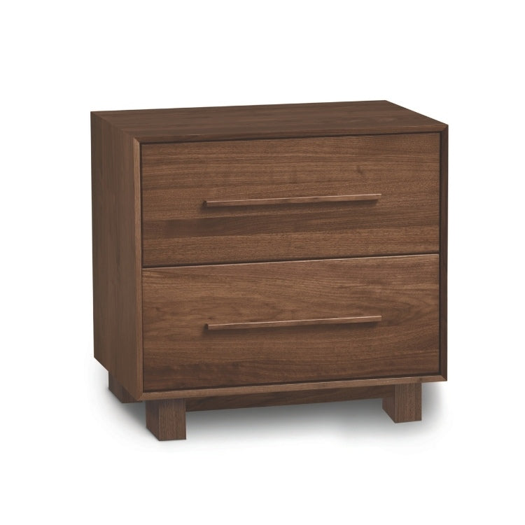 Sloane 2 Drawer Nightstand walnut angle view