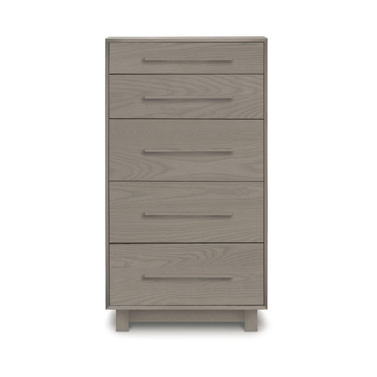 Sloane 5 Drawer Narrow oak front view
