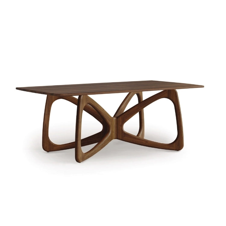 Butterfly Fixed-Top Table walnut angle view