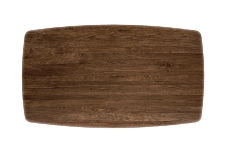 Butterfly Fixed-Top Table walnut top view of wood grain