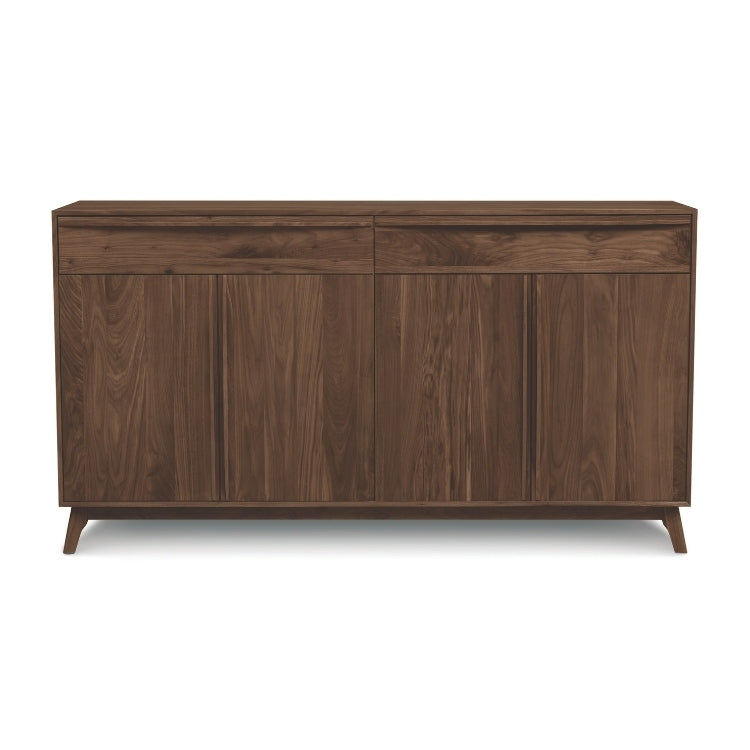 Catalina 2 Drawers over 4 Door Buffet walnut front view
