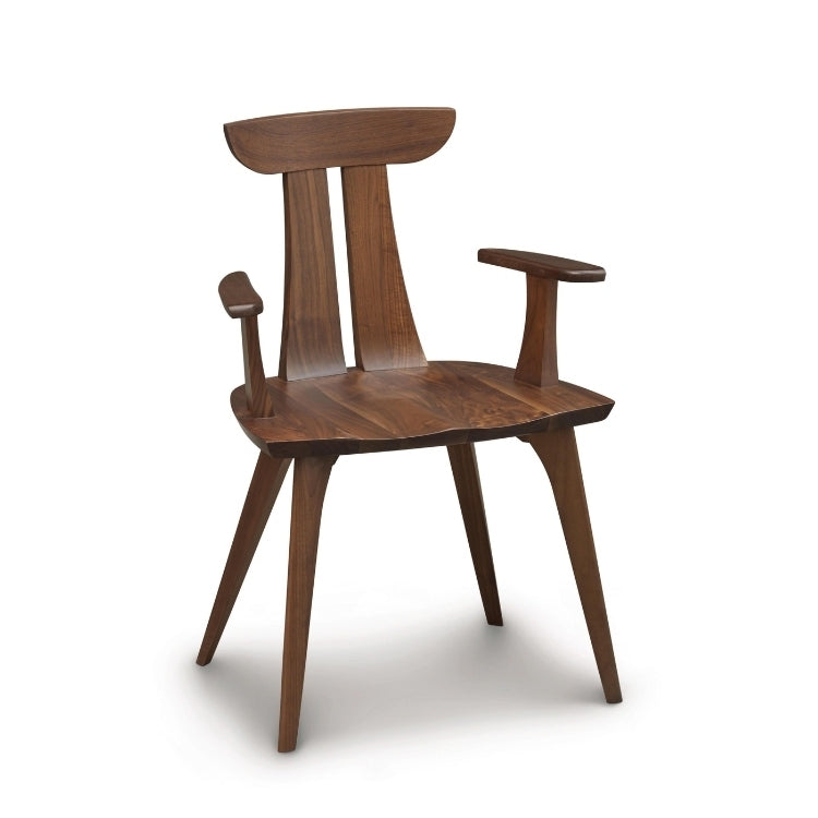 Estelle Armchair walnut angle view