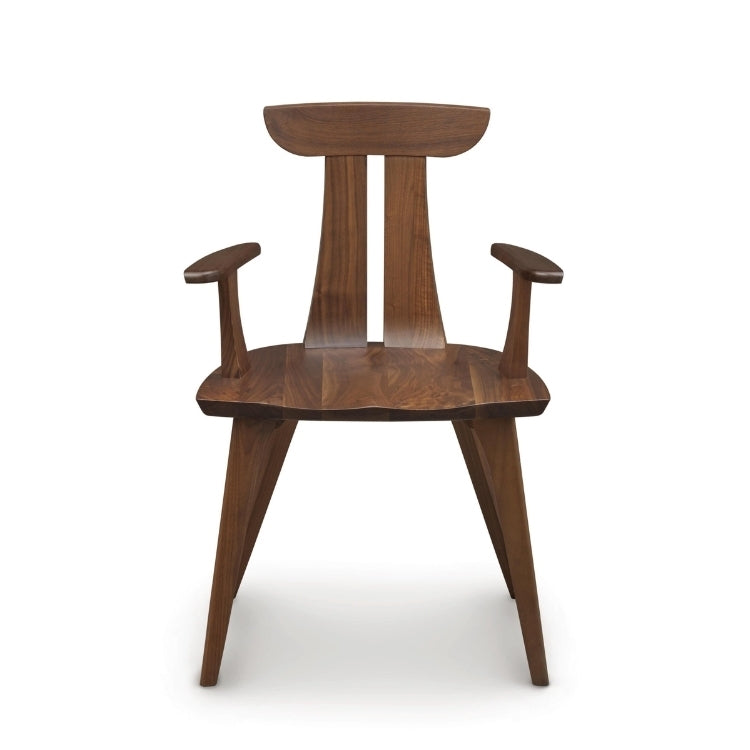 Estelle Armchair walnut front view