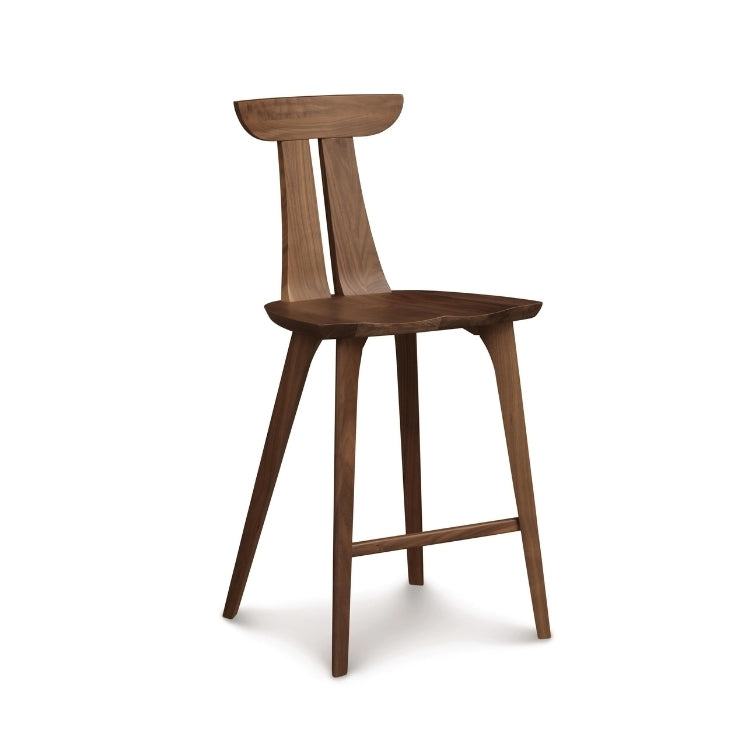 Estelle Counter Stool walnut angle view