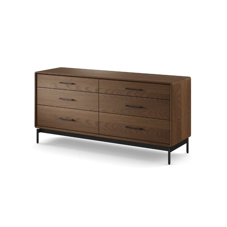 Linq 6-Drawer Dresser Mocha angle
