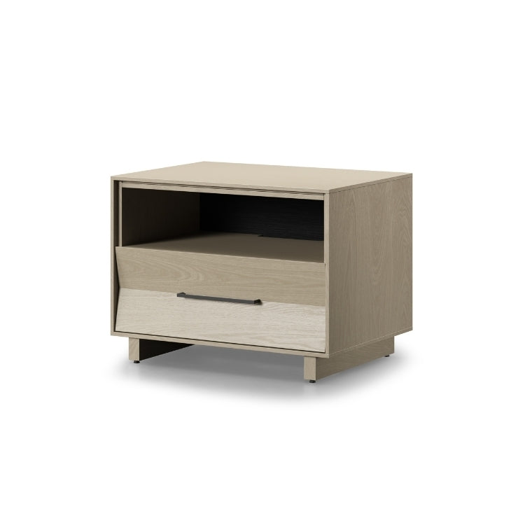 28 KAVA nightstand in washed oak angle view