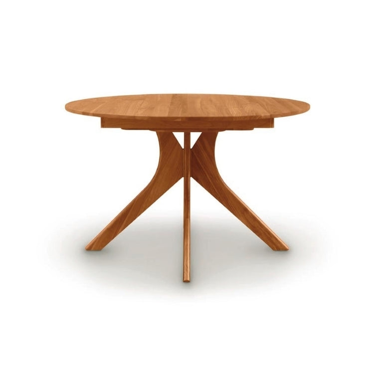 Audrey Round Extension Table in cherry side view