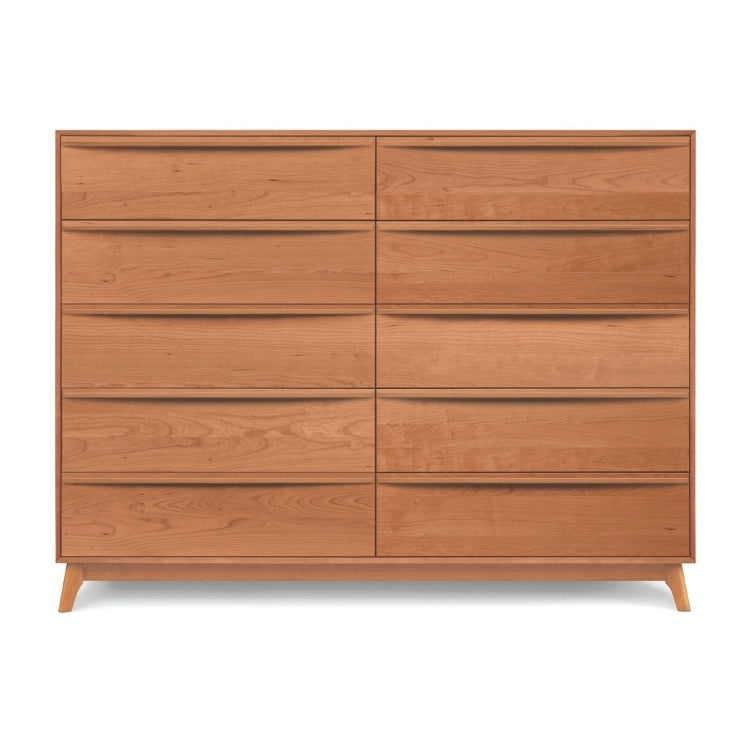 Catalina 10 Drawer Dresser Cherry front view