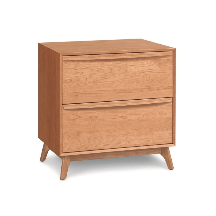 Catalina 2 Drawer Nightstand Cherry angle view