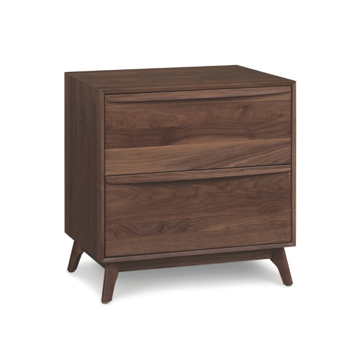 Catalina 2 Drawer Nightstand Walnut angle view