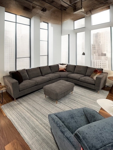 Chillout Sectional + Ottoman by Nordic Line is featured 2 Thunder Gray.