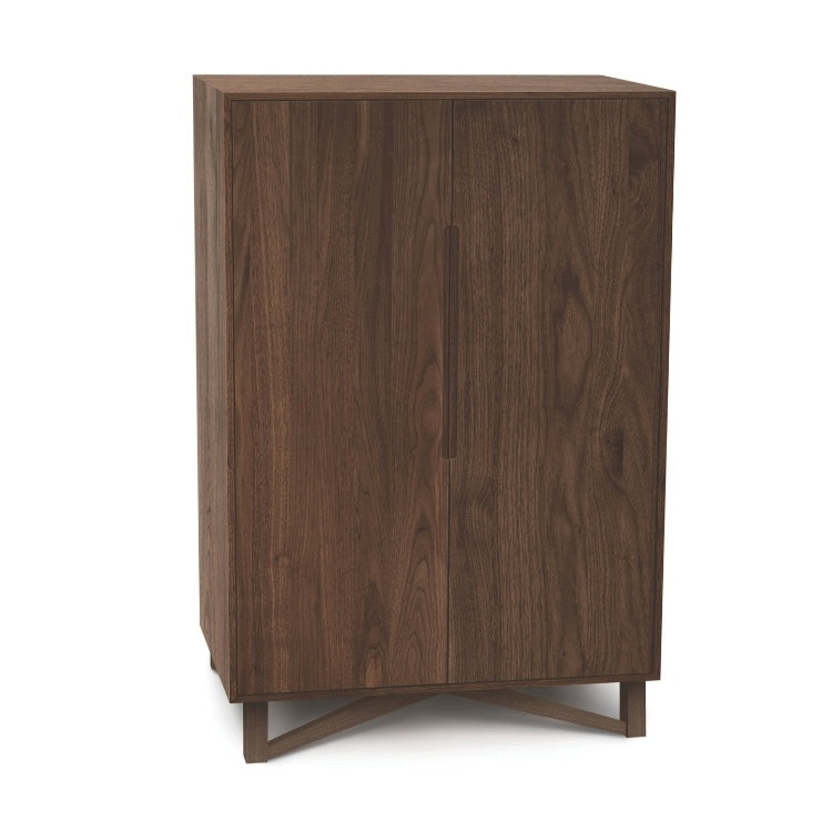 Exeter Bar Cabinet walnut front view