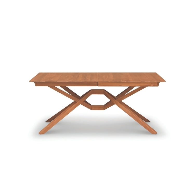 Exeter Extension Table cherry front view unextended