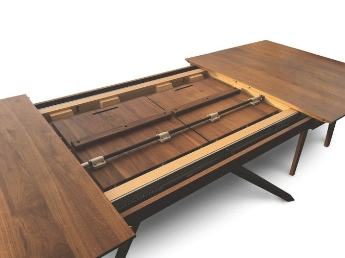 Exeter Extension Table close up detail of leaf storage