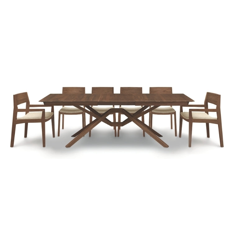 Exeter Extension Table extended with 6 chairs
