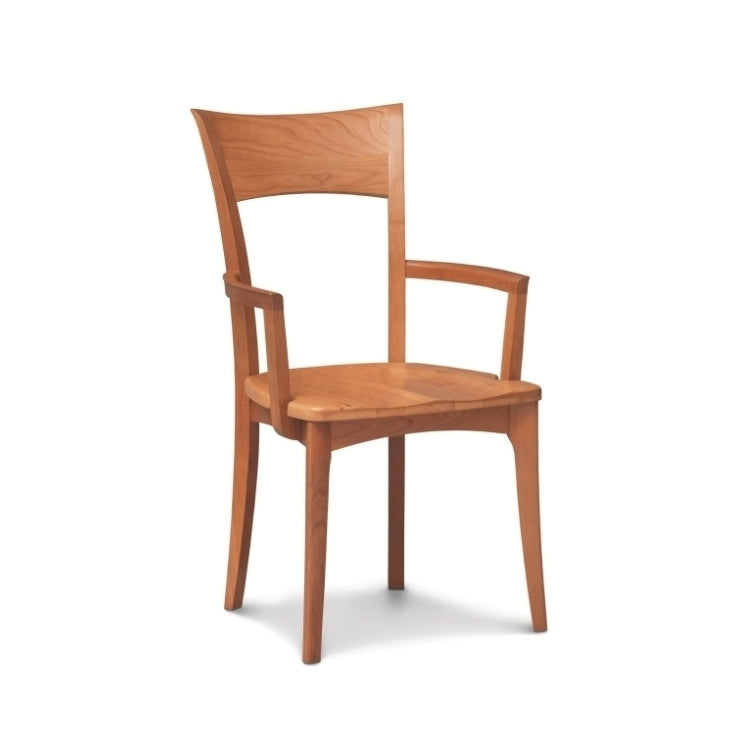 Ingrid Armchair with Wooden Seat in Cherry