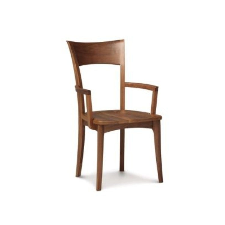 Ingrid Armchair with Wooden Seat in Walnut