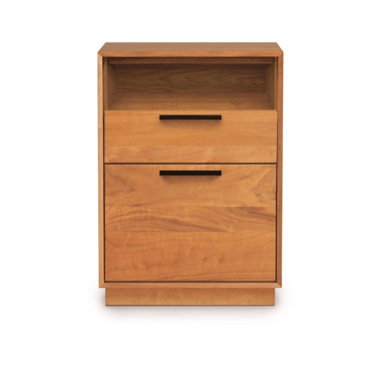 Linear Narrow File Rolling Cherry with cubby front view