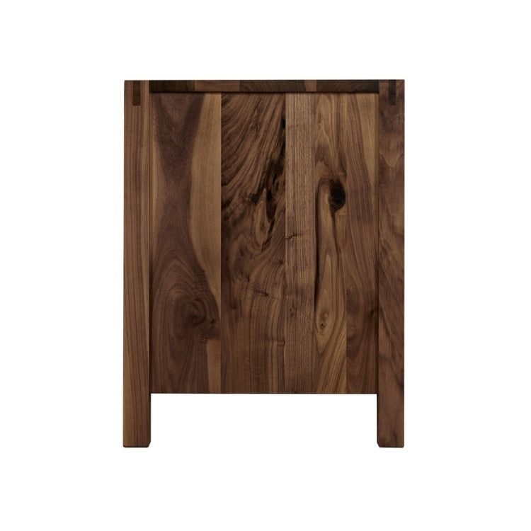 Rustic Walnut Open Nightstand side