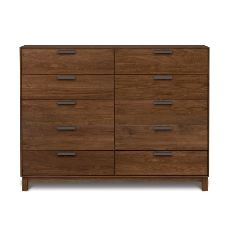 Savoy 10-Drawer Dresser in Natural Walnut head on
