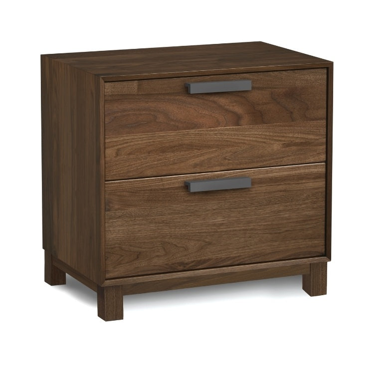 Savoy 2-Drawer Nightstand in Natural Walnut angled view