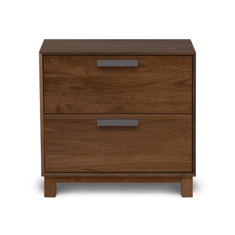 Savoy 2-Drawer Nightstand in Natural Walnut head on