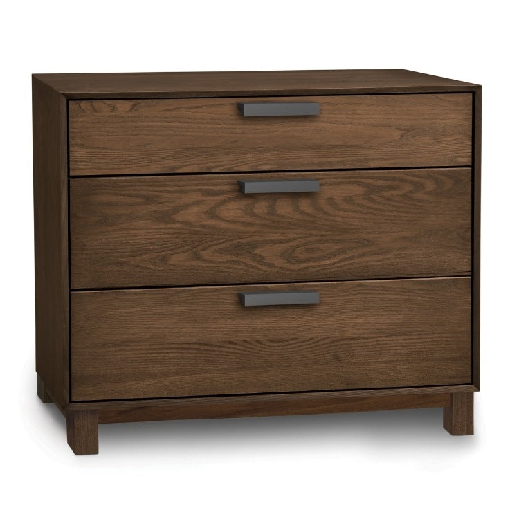 Savoy 3-Drawer in Natural Walnut angled view