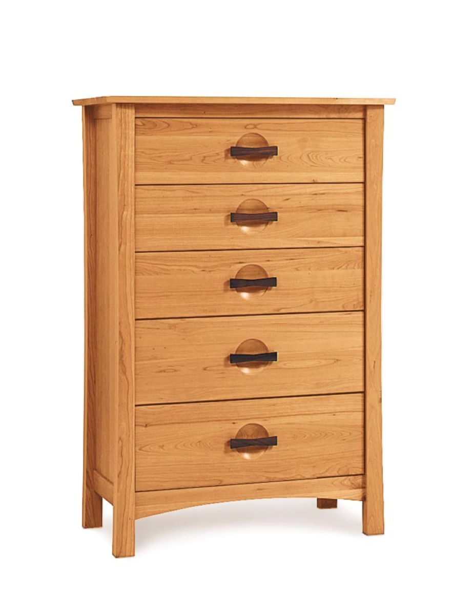 Berkeley 5 Drawer Dresser in cherry angle view