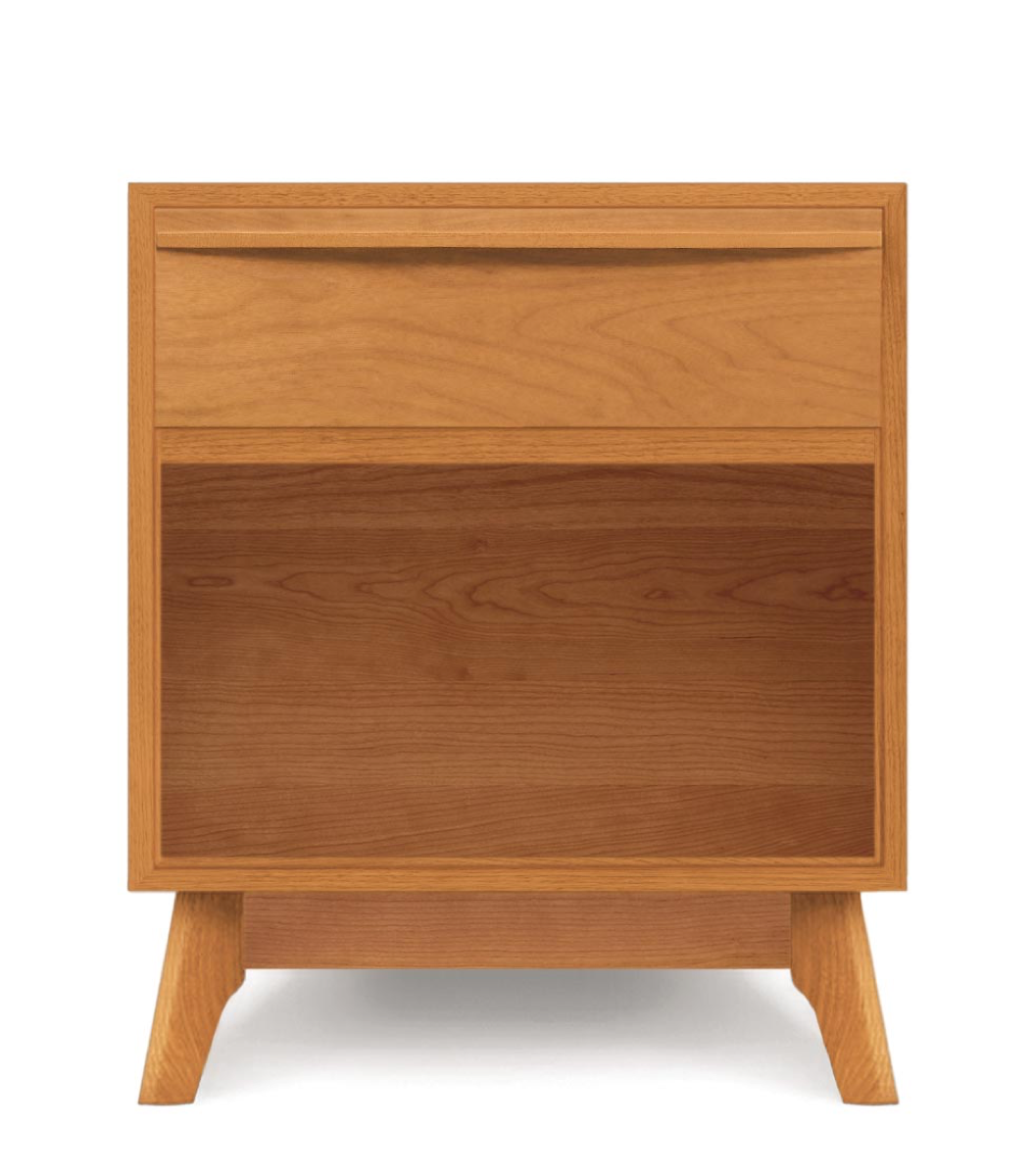 Catalina 1 Drawer Nightstand in cherry, front view