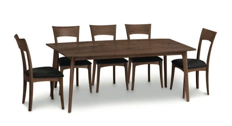 Catalina 40x78 Table in Walnut with chairs