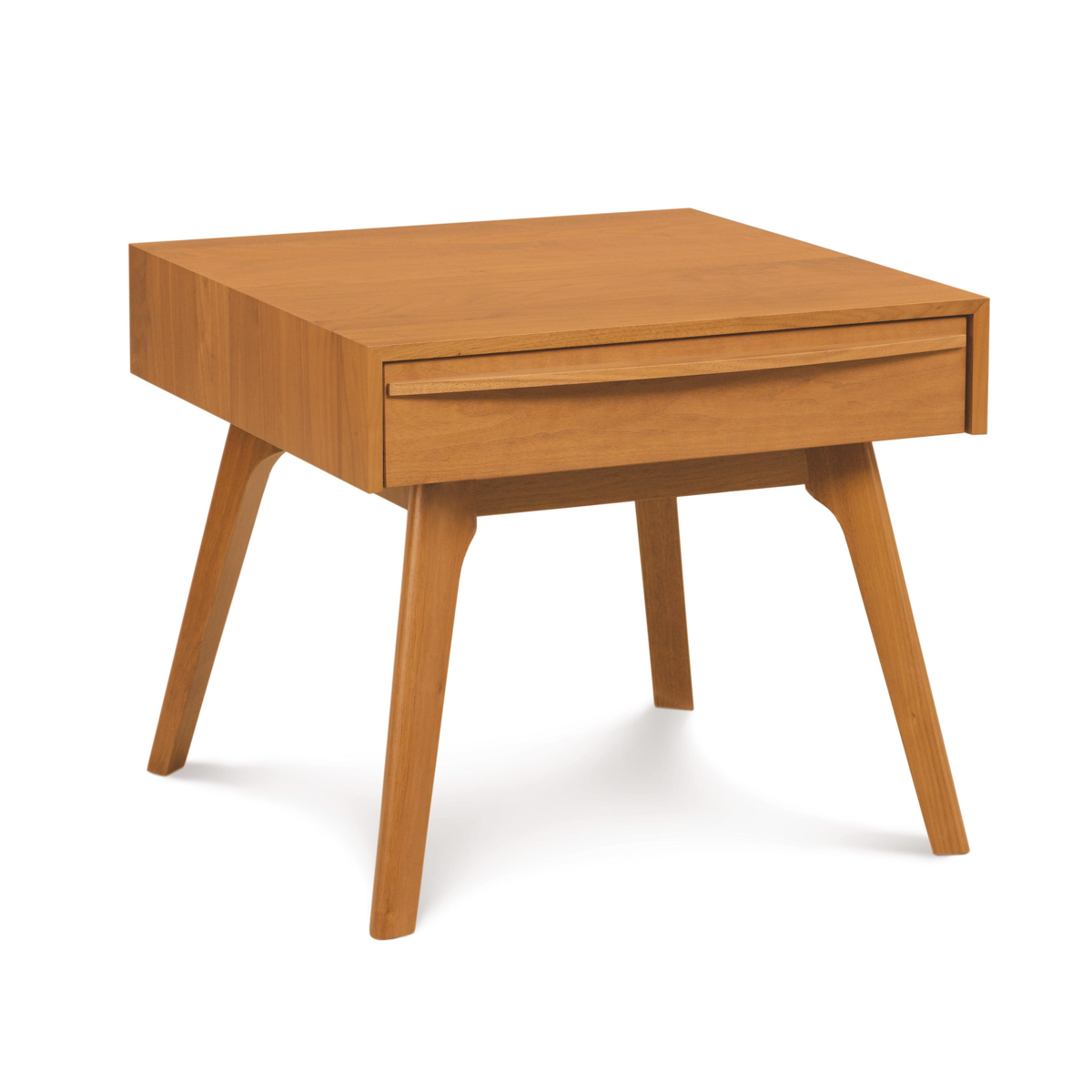 Catalina Nightstand in cherry, angled view