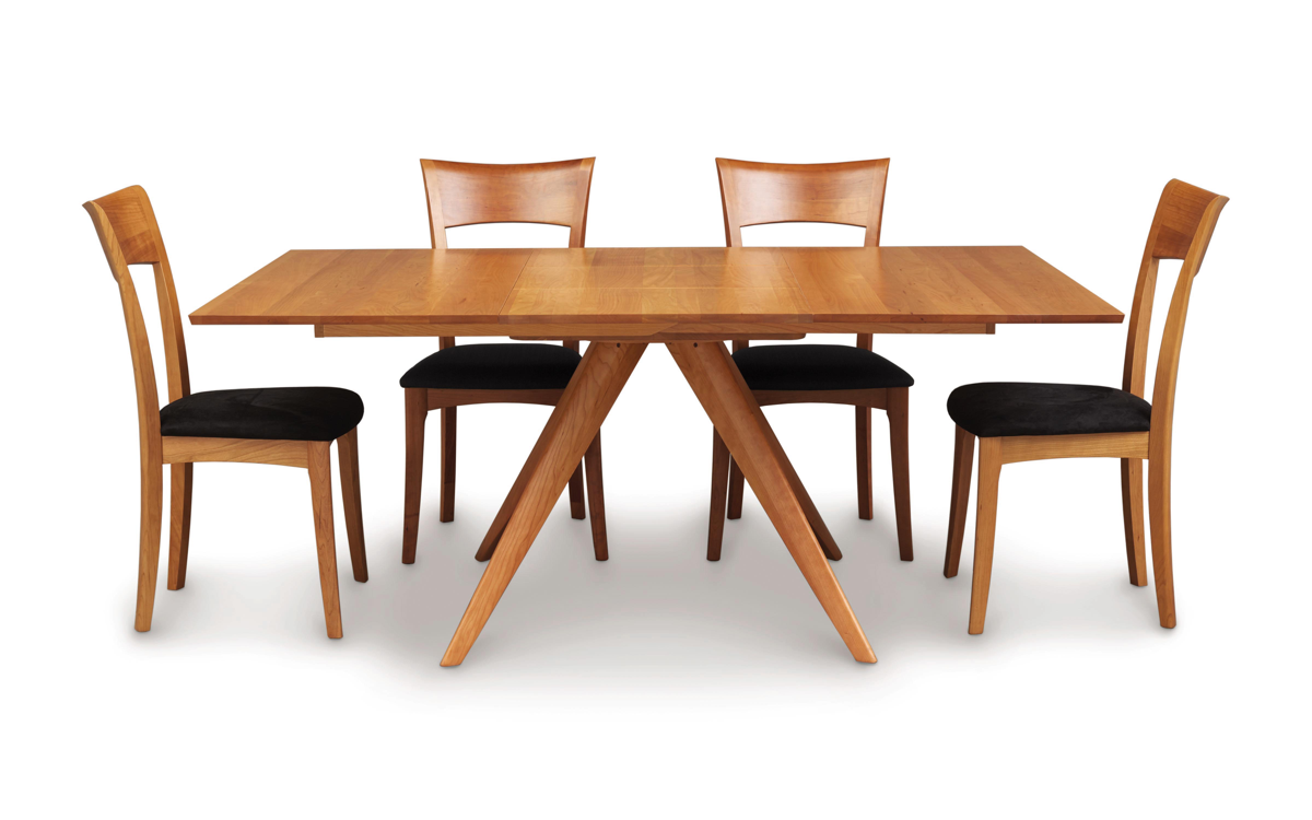 Catalina Square Extension Table in Cherry with chairs