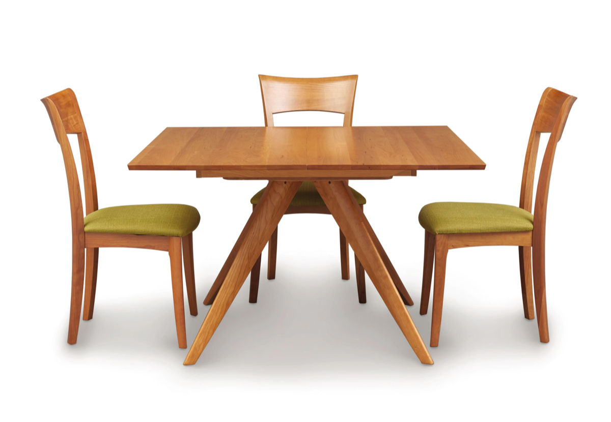 Catalina Square Extension Table in Cherry with chairs