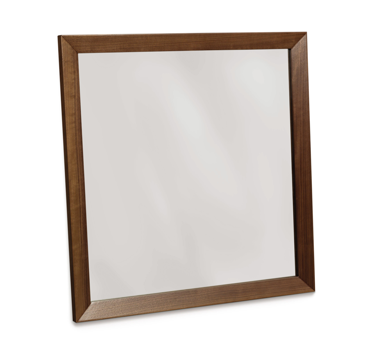 Catalina Wall Mirror in walnut, angle