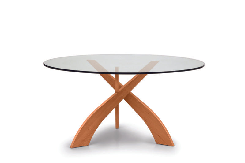 Entwine Dining Table cherry glass top