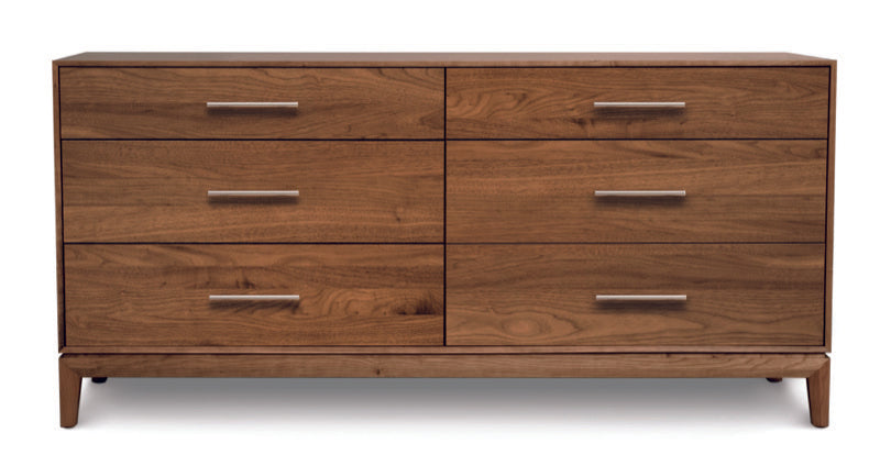 Mansfield 6 Drawer walnut head on