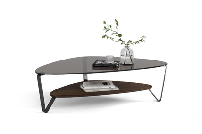 Dino 1363 Large Coffee Table in Toasted Oak with decor