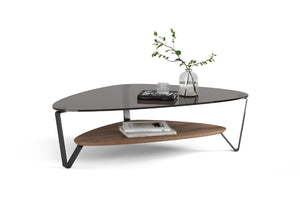 Dino 1363 Large Coffee Table in Walnut with decor
