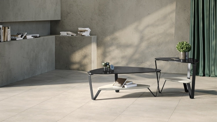 Dino 1364 Small Coffee Table in Stone with End Table and decor