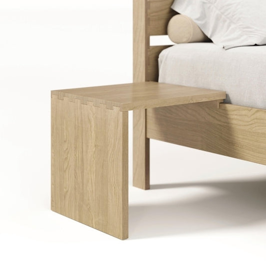 Oslo Attached Nightstand close up attached to Oslo Bed
