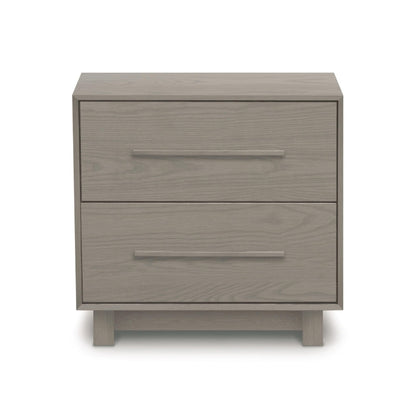 Sloane 2 Drawer Nightstand oak front view