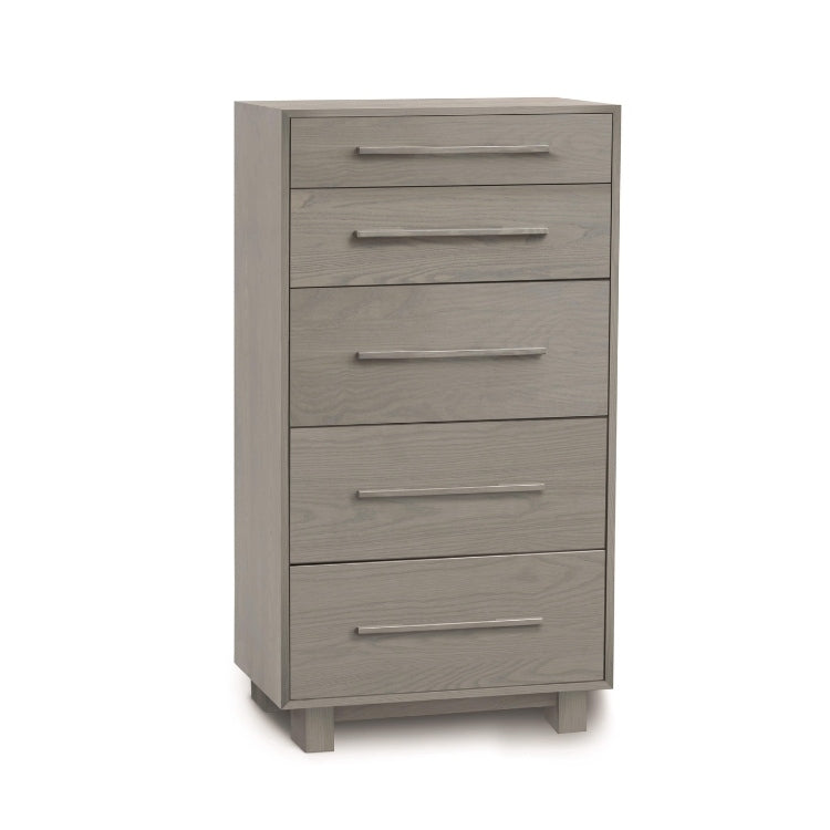 Sloane 5 Drawer Narrow oak angle view