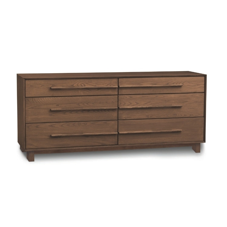 Sloane 6 Drawer walnut angle view