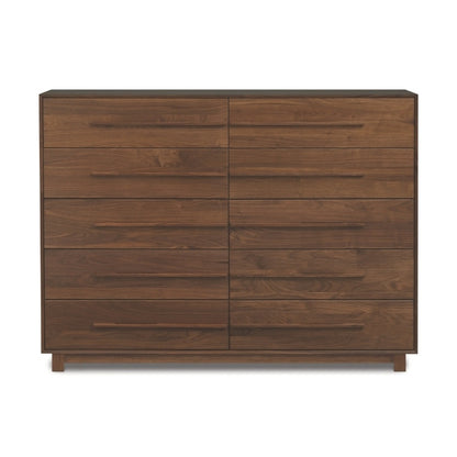 Sloane 10 Drawer Walnut Front view