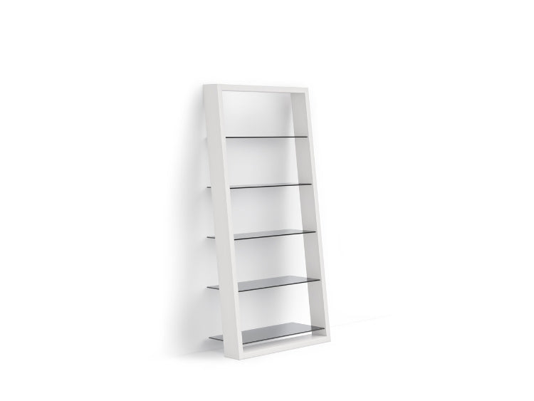 Eileen 5166 Leaning Shelf in Satin White angle view
