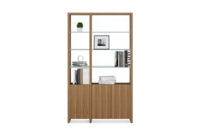 Linea 580012 Shelf System in Walnut front view