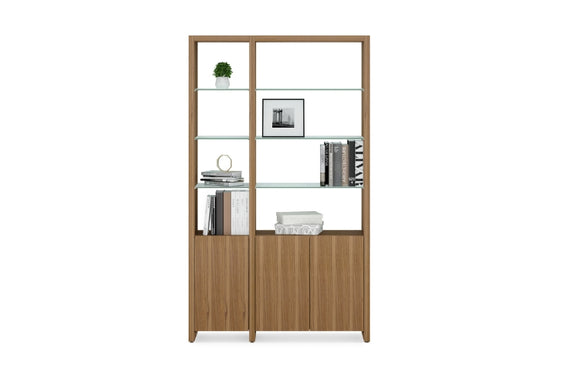 Linea 580012 Shelf System in Walnut front view