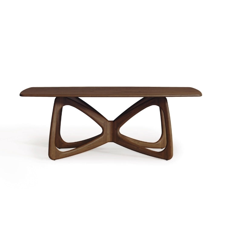 Butterfly Fixed-Top Table walnut front view