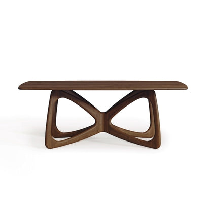 Butterfly Fixed-Top Table walnut front view